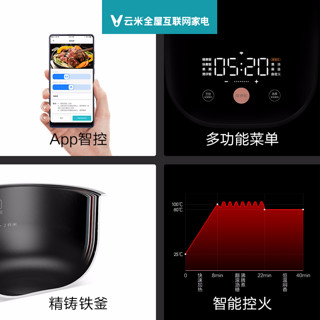 云米低糖电饭煲家用3L迷你小型脱糖IH蒸饭锅智能多功能养生电饭锅