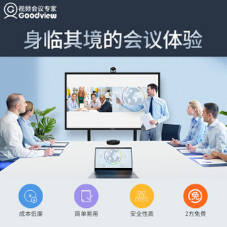 仙视Goodview 远程会议视频 云会议软件 会议平板电子白板触摸一体机 5方