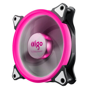 aigo 爱国者 极光Ⅱ 玫红色 机箱风扇 120mm 单色光