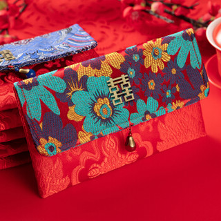 唐绣（TONSILK）结婚庆万元布艺创意红包袋新年春节利是封个性压岁红包封C019-1太阳花