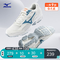 Mizuno美津浓 男子轻量舒适透气慢跑鞋  D1GH202801 米白色/藏青色 42 *3件