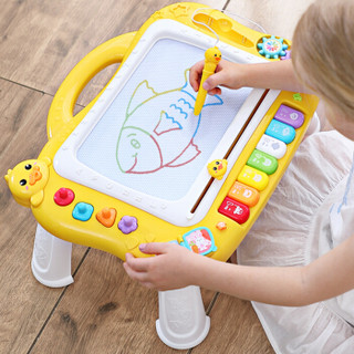点盛 儿童玩具大号磁性画板桌早教智能故事音乐绘画板桌面画板写字板DIY玩具男孩女孩宝宝教学彩色画板