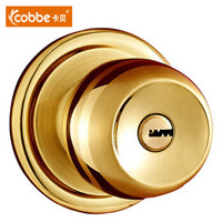 卡贝（cobbe）球形锁不锈钢室内卧室房门锁 金拉丝色60锁边距