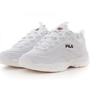 FILA 斐乐 女士白色老爹鞋厚底运动鞋 37.5