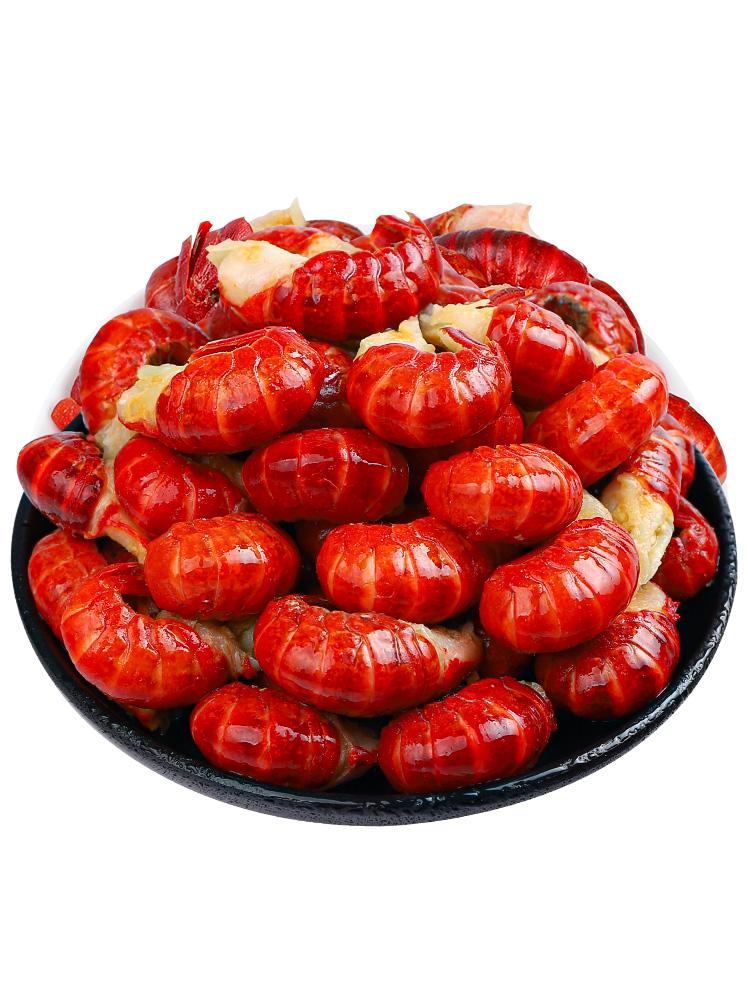 渔哥头等舱 冰鲜小龙虾虾尾 净重875g 约160尾