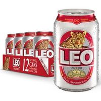 LEO豹王 大麦芽啤酒 泰国原装进口330ml*12听 精酿整箱装 *3件