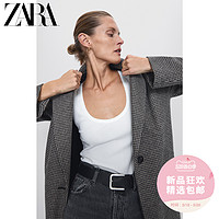 ZARA新款 女装 VICHY 格大衣外套 02009273085