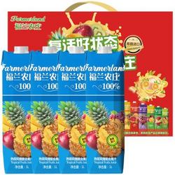 希腊原装进口 福兰农庄（Farmerland）100%果汁 热带风情复合1L*4瓶 *6件