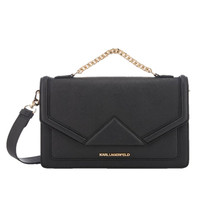 KARL LAGERFELD卡尔·拉格斐 女士单肩包 黑色/金色