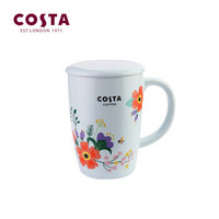 咖世家咖啡 COSTA COFFEECOSTA咖世家马克杯 创意陶瓷杯子情侣杯咖啡杯牛奶杯带盖办公室水杯泡茶杯 花之语-T-Mug414ml