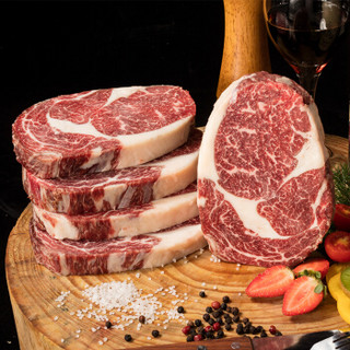 商品谷言 澳洲进口牛肉 海福特牛 皇冠整切眼肉牛排套餐 1280g 8片装