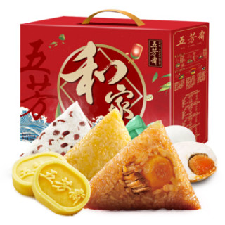 商品wu fang zhai 五芳斋 粽子礼盒 粽子 咸鸭蛋 绿豆糕 950g/盒