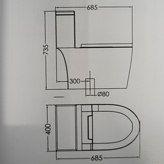 欧泰（OUTAI）马桶家用卫生间抽水坐便器大管道超漩式防臭座便器（白釉 脲醛盖板）OT-1209（定制商品）