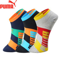 PUMA/彪马袜子男士休闲运动船袜3双装 M-2646-3 混色 均码