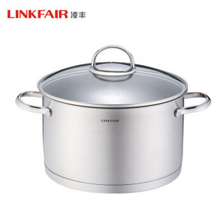 凌丰（LINKFAIR）304不锈钢汤锅家用加厚不粘小炖锅22*12cm 电磁炉通用