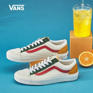 Vans 范斯 VN0A3DZ3VZ0 Style 36低帮板鞋 白色/红色/绿色/橙色 37