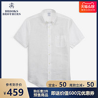 Brooks Brothers 布克兄弟 1000063821 男士亚麻短袖衬衫