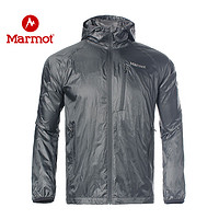 Marmot/土拨鼠2020新款运动户外防风吸湿舒适男士皮肤衣带帽神衣