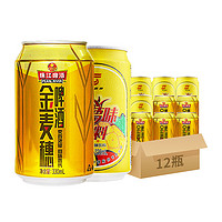 珠江啤酒 10度金麦穗菠萝啤 330ml*12罐  *4件