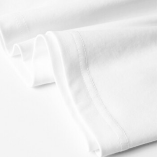 Markless 短袖T恤男2020夏季液氨丝光抗皱纯棉打底衫休闲爽滑圆领透气上衣TXB0635M白色 185/100A（XXL）