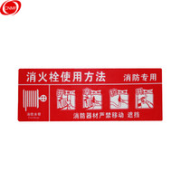 谋福CNMF 墙贴 标识指示牌 安全指示牌(消火栓使用方法) 819