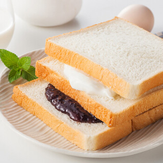 福事多 乳酸菌风味紫米面包 两层夹心吐司面包 松软鲜香饼干蛋糕 营养早餐吐司 整箱1000g*2