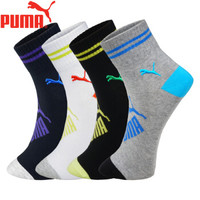 PUMA/彪马袜子男士休闲中筒运动棉袜4双装 M-2921-4 混色 均码