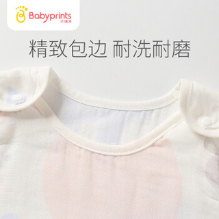 Babyprints婴儿睡袋 夏季宝宝防踢被 新生儿纯棉纱布一体式睡袋 克里克利 90