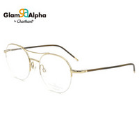 [免费配镜]CHARMANT夏蒙眼镜框男女款半框β钛光学镜架GA38034 GP1&蔡司1.6佳锐单光镜片