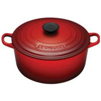 LE CREUSET 酷彩 法国原装进口 酷彩(LeCreuset)珐琅铸铁类圆形烧锅 炖锅 22厘米 樱桃红色