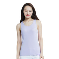 宜而爽(YOUR SUN)2662221 女挖背背心 多色无袖汗衫吊带休闲运动打底衫粉紫色 M-XL均码