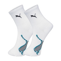 PUMA/彪马袜子男士休闲中筒运动棉袜2双装M-2901-2 白色 均码