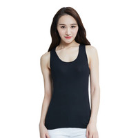 宜而爽(YOUR SUN)2662221 女挖背背心 多色无袖汗衫吊带 休闲运动打底衫黑色 M-XL均码