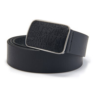 TRUSSARDI JEANS杜鲁萨迪男士深棕色小牛皮革板扣腰带71L00070 9Y099999 K299 105码