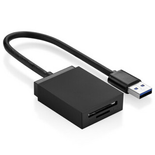 UGREEN 绿联 USB3.0高速读卡器 SD/TF二合一多功能读卡器 适用手机单反相机行车记录仪监控存储内存卡读卡器20250