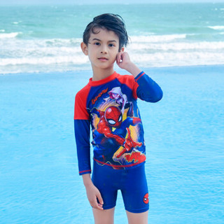 迪士尼（DISNEY）儿童泳衣 漫威复仇者联盟系列蜘蛛侠 男童分体泳衣S19W2F0183A 红色 120