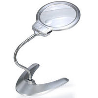 JHOPT高清台式照明软管放大镜2LED灯微雕 维修 阅读放大镜