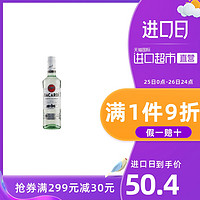 Bacardi百加得白朗姆酒烘培鸡尾调酒基酒浪漫礼物洋酒500ml瓶装