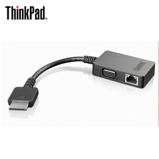 联想（ThinkPad）二合一转接线 笔记本电脑 USB以太网口转换器 高清视频转接头适配器 OneLink扩展电源线二合一4X90J31060