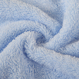 大朴家纺 埃及长绒棉方巾 毛巾 浴巾 洗浴三件套 纯棉毛巾套装 蓝色套装