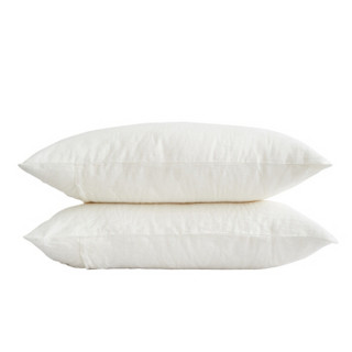 大朴家纺 天然亚麻枕套 夏凉枕头套单人 枕套(一对装) 本白色(纯亚麻) 48cm*74cm