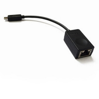 联想（ThinkPad）二合一转接线 笔记本电脑 USB以太网口转换器 高清视频转接头适配器 微以太网口转接线第三代4X90F84315