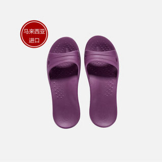 大朴家纺  防滑速干洗澡浴室拖鞋 进口轻盈 无荧光增白剂 紫色 M (建议36-37码)