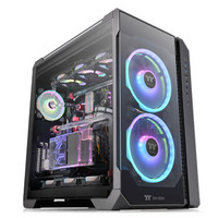 Tt（Thermaltake）View 51 TG ARGB 黑色 机箱水冷电脑主机（3*ARGB风扇/4mm钢化玻璃/支持360水冷/Type-C）