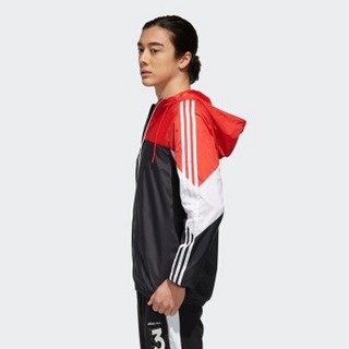 adidas NEO M CS RIS WB 男士运动夹克 EJ7071 黑/浅猩红 M