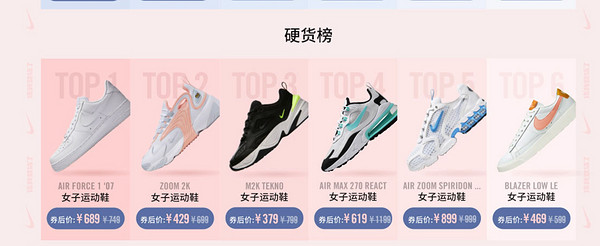 必看活动、力度再升级：天猫618 Nike官方旗舰店  硬核低价，抢先入手