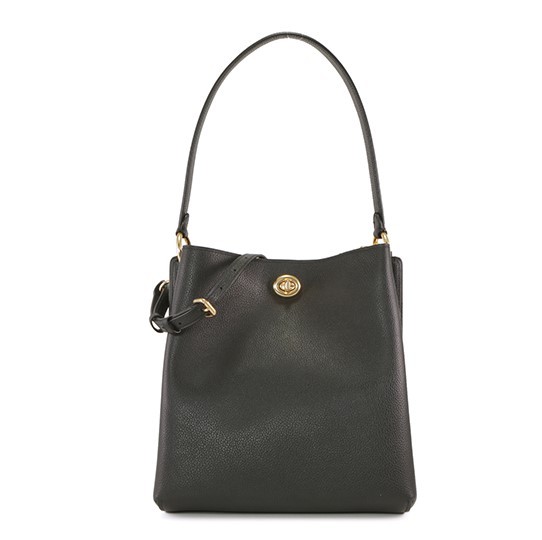 coach蔻驰奢侈品55200女士抛光鹅卵石纹皮革charlie水桶包