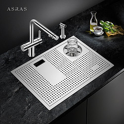 阿萨斯 AS-5338X 不锈钢水槽+洗杯器套餐 