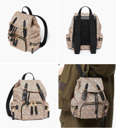 BURBERRY 博柏利 The Rucksack  女士印花尼龙军旅背包