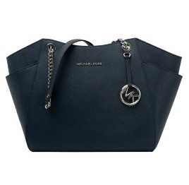 MICHAEL KORS 迈克·科尔斯 Jet Set Travel 女士链条单肩包 Navy silver